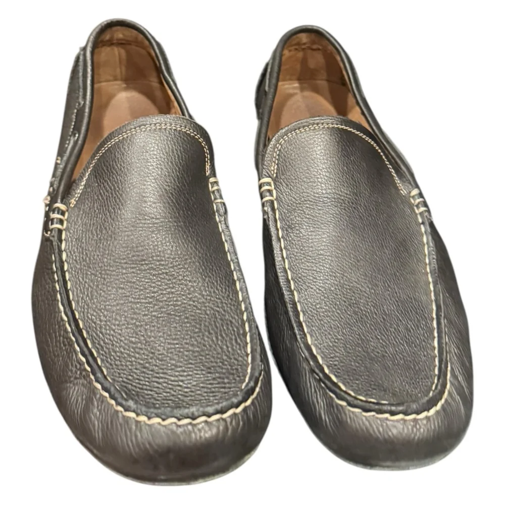 Banana Republic Men’s Leather Driving Loafers 11.5M Black Moccasin Slip-On Shoe